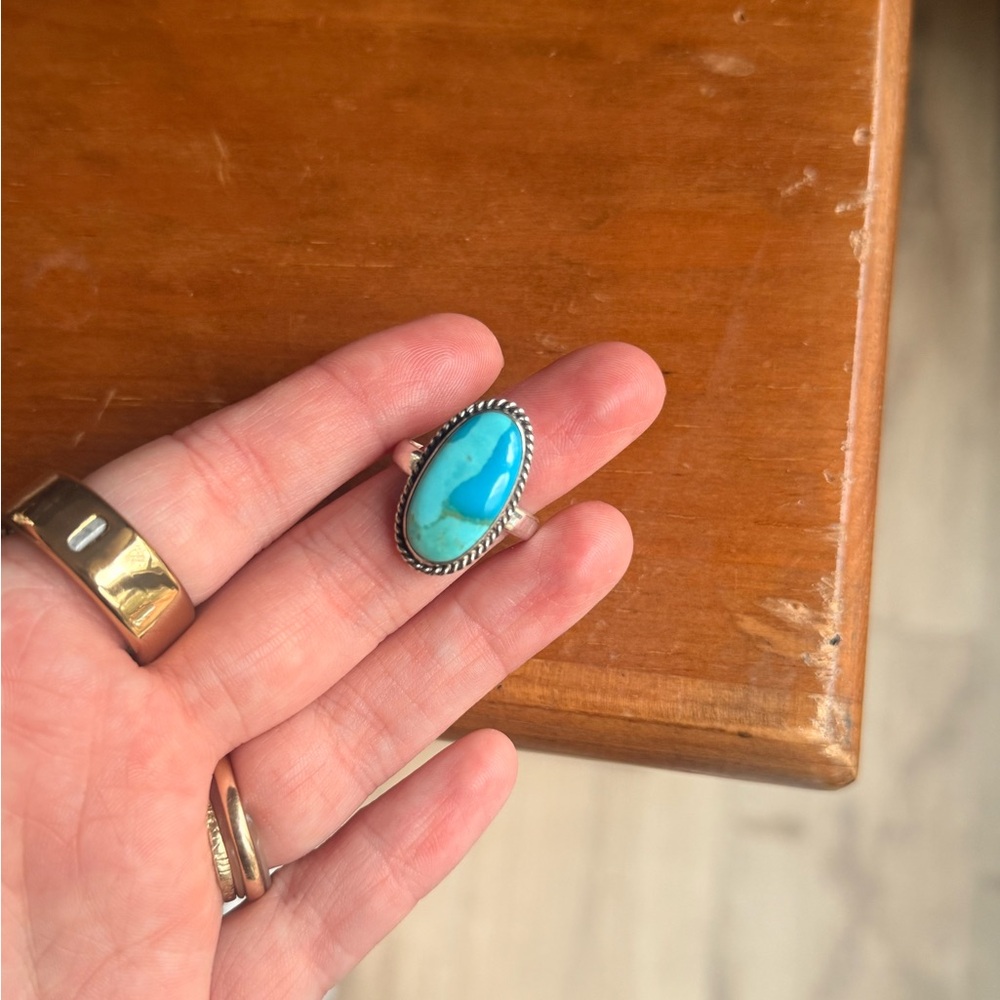 Turquoise Sterling Silver Women's Ring